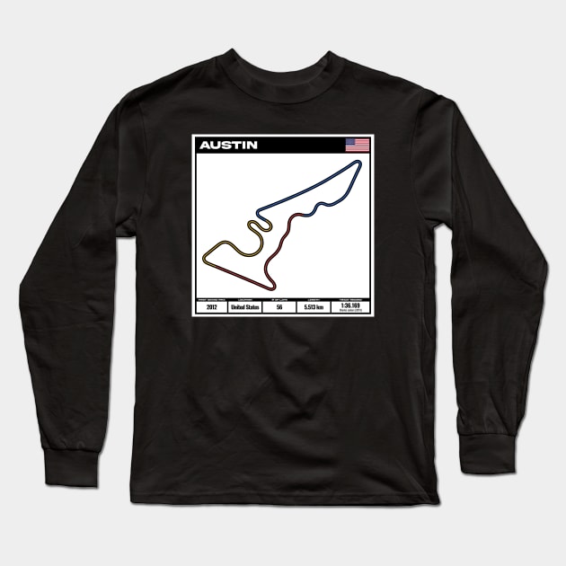 formula one circuit austin - formula one track - formula 1 track T-Shirt Long Sleeve T-Shirt by digidashdigital